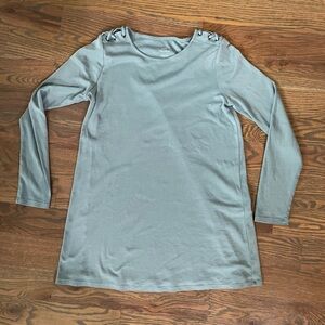 Women's Aqua Long Sleeve Top